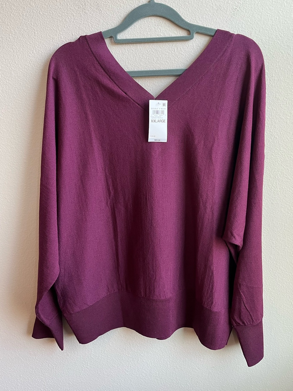 INC International Concepts Women's V-Neck Sweater in Burgundy Wine NWT - Picture 3 of 6